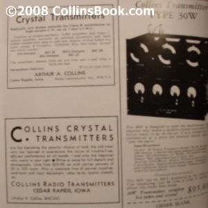 Collins Radio Book Early Radio Ads